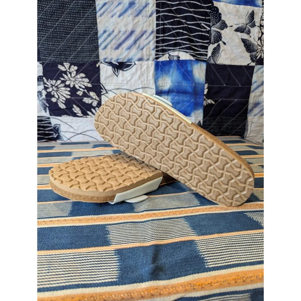 Cushionaire Women's NWOT Light Blue Slide Sandals Size 10 Faux Cork (W01) - Picture 5 of 6